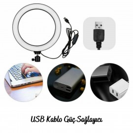 10inç 26cm Youtube Instagram Tiktok Selfie  Stüdyo Video Fotoğraf Ring Light  Tripod Led Halka Işık