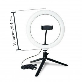 10inç 26cm Youtube Instagram Tiktok Selfie  Stüdyo Video Fotoğraf Ring Light  Tripod Led Halka Işık