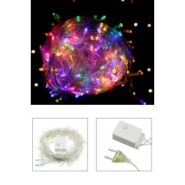 10 Metre 100 Ledli 8 Fonksiyonlu Karışık Renkli RGB Led Lamba